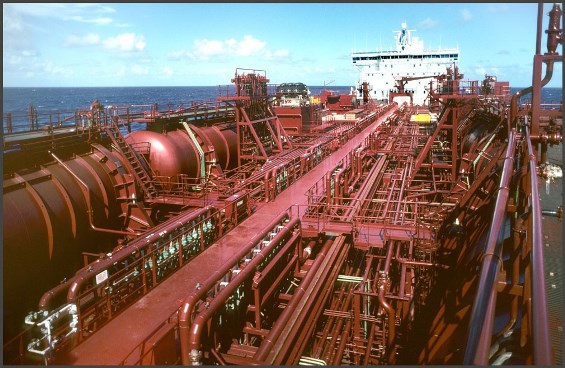 Piping on the main deck of chemical tankers can be complex. Photo courtesy of Stolt Tankers.