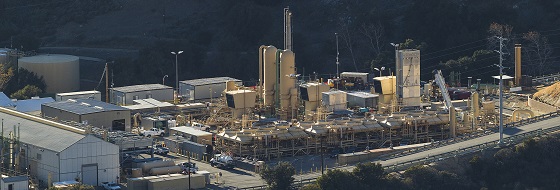 Natural gas is held at the Aliso Canyon storage site near Los Angeles, California, USA. Image courtesy of CPUC.