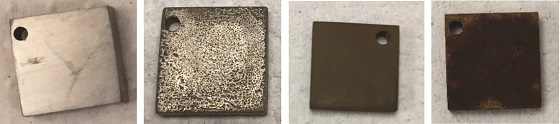 FIGURE 2 Pictures of the surface of the samples after corrosion tests.