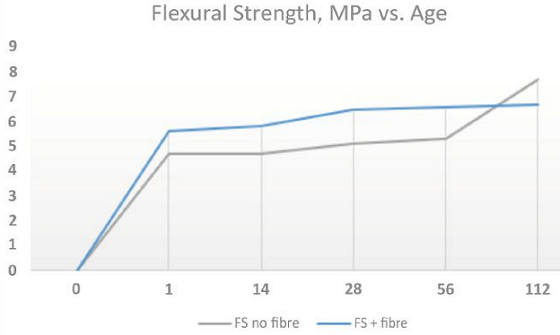 FIGURE 2  Flexural strength with time.