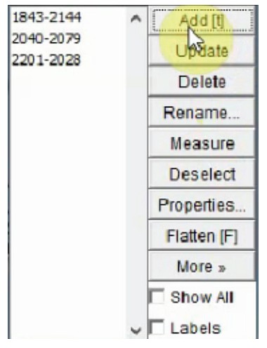 FIGURE 3 Adding items to ROI list.