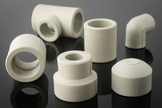 PVC pipe fittings.