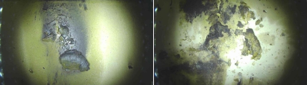 FIGURE 4: Wax was found in the lower regions of the Transco Pipeline being inspected. Photo courtesy of Diakont.