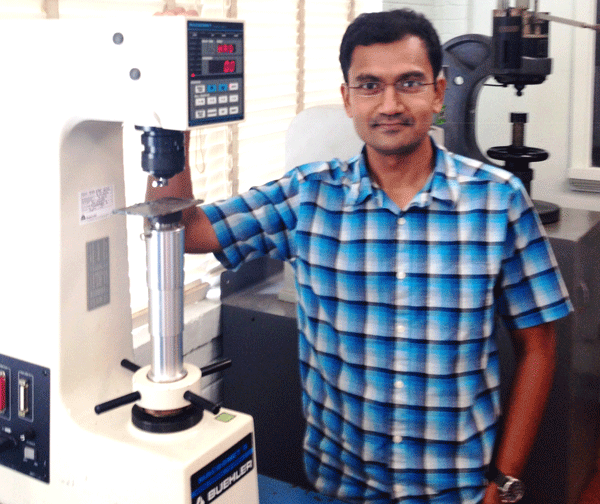 FIGURE 2: Arun Jaganathan works in his lab. Photo courtesy of Louisiana Tech University.